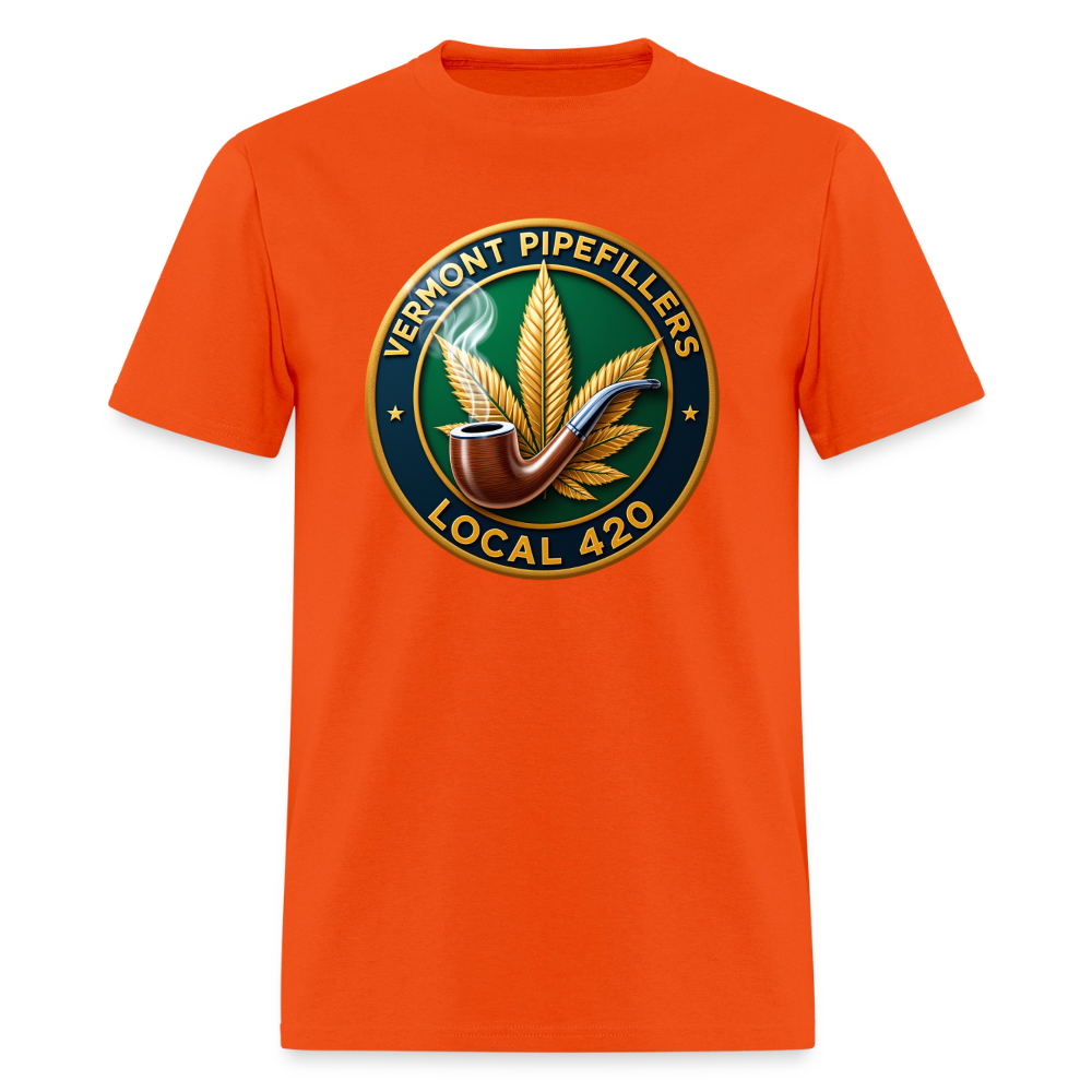 VERMONT PIPEFILLERS LOCAL 420 Men's T-Shirt - orange