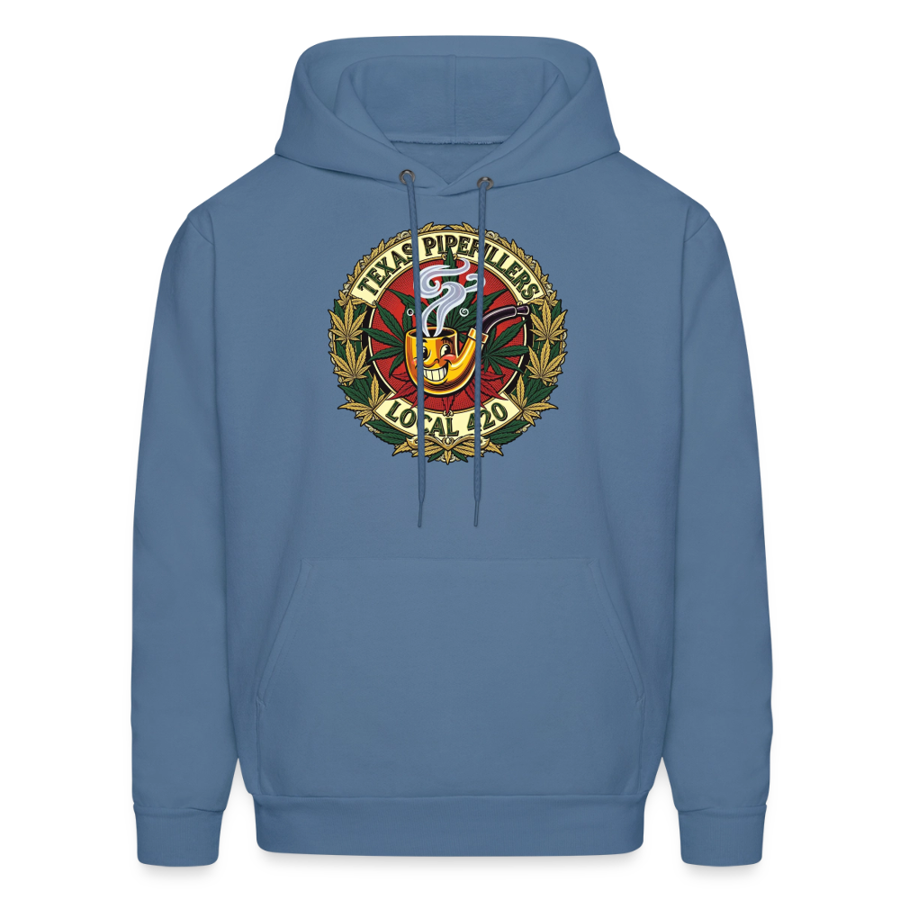 TEXAS PIPEFILLERS LOCAL 420 F.B DESIGN Men's Hoodie - denim blue
