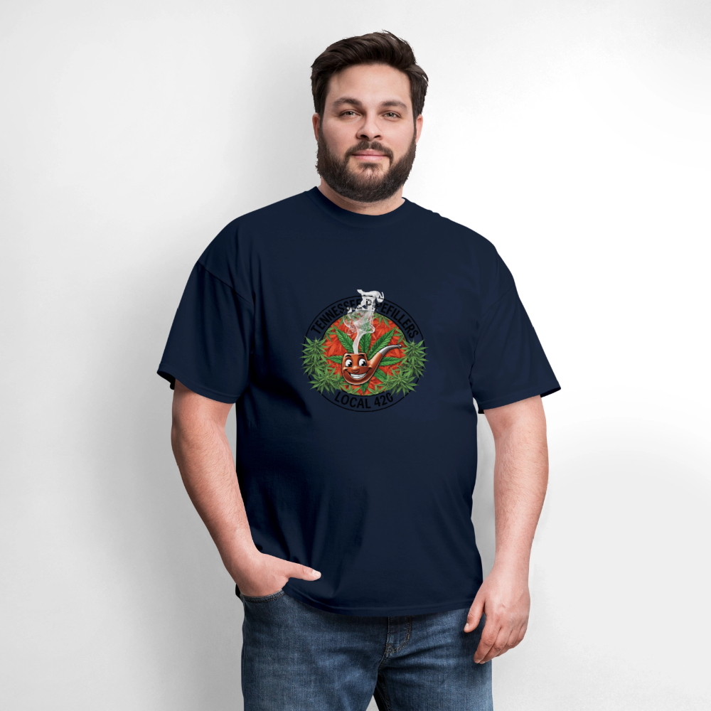 TENNESSEE PIPEFILLERS LOCAL 420 Men's T-Shirt - navy
