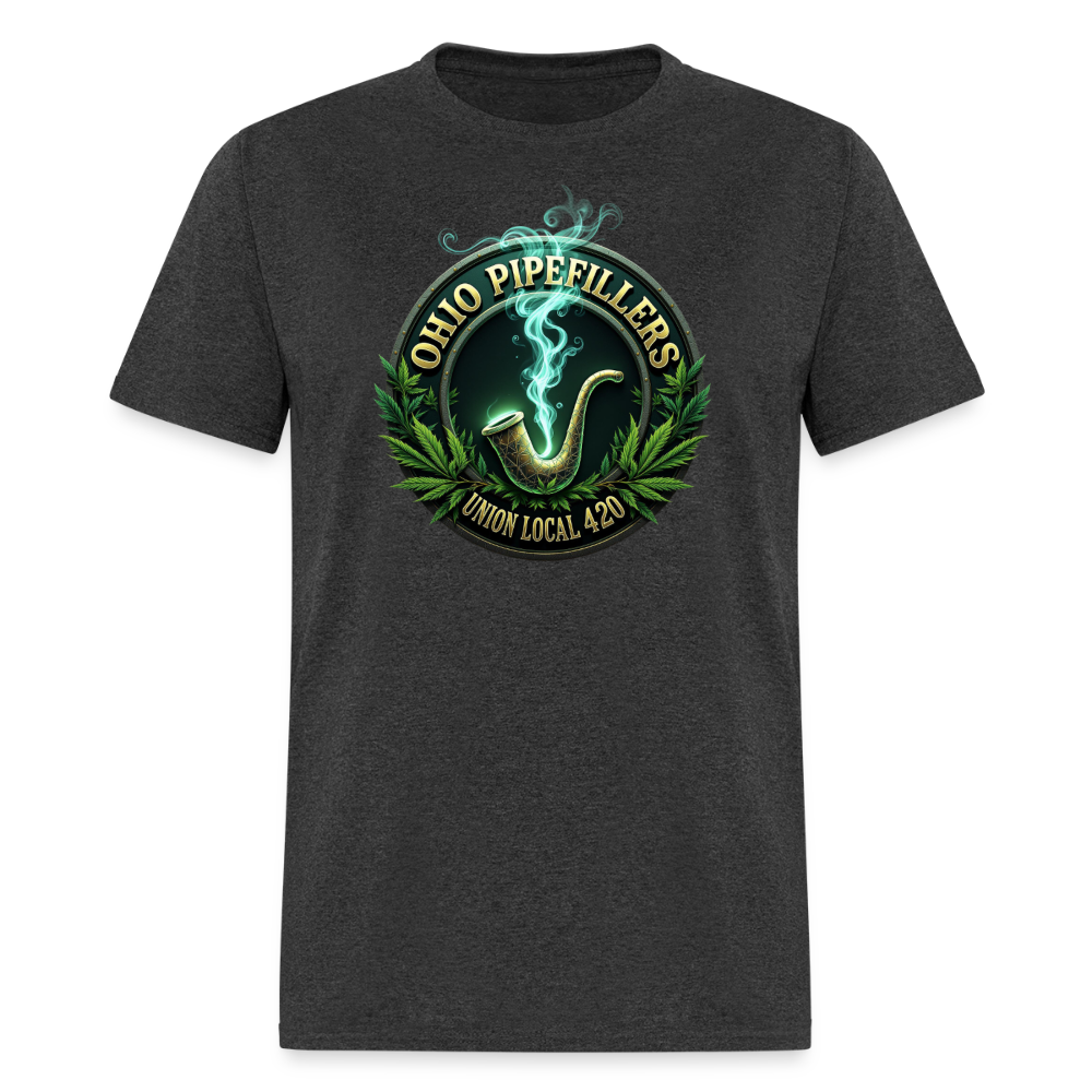 OHIO PIPEFILLERS UNION LOCAL 420 F/B DESIGNS Men's T-Shirt - heather black
