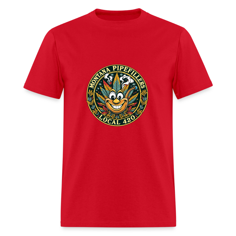 MONTANA PIPEFILLERS LOCAL 420 Men's T-Shirt - red