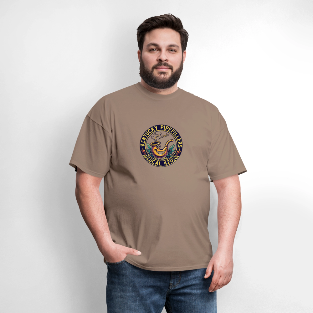 KENTUCKY  PIPEFILLERS LOCAL 420 Men's T-Shirt - safari