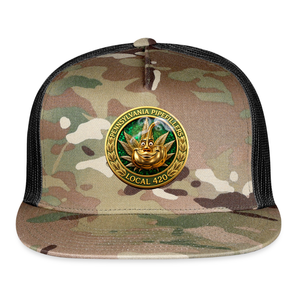PENNSYLVANIA PIPEFILLERS LOCAL 420 Trucker Hat - MultiCam\black