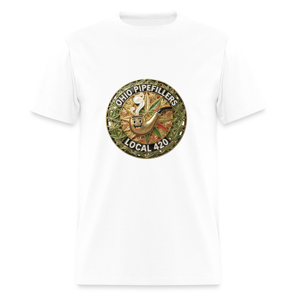 OHIO PIPEFILLERS LOCAL 420  Men's T-Shirt - white