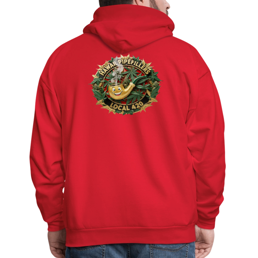 HAWAII PIPEFILLERS LOCAL 420 F/B DESIGN Men's Hoodie - red