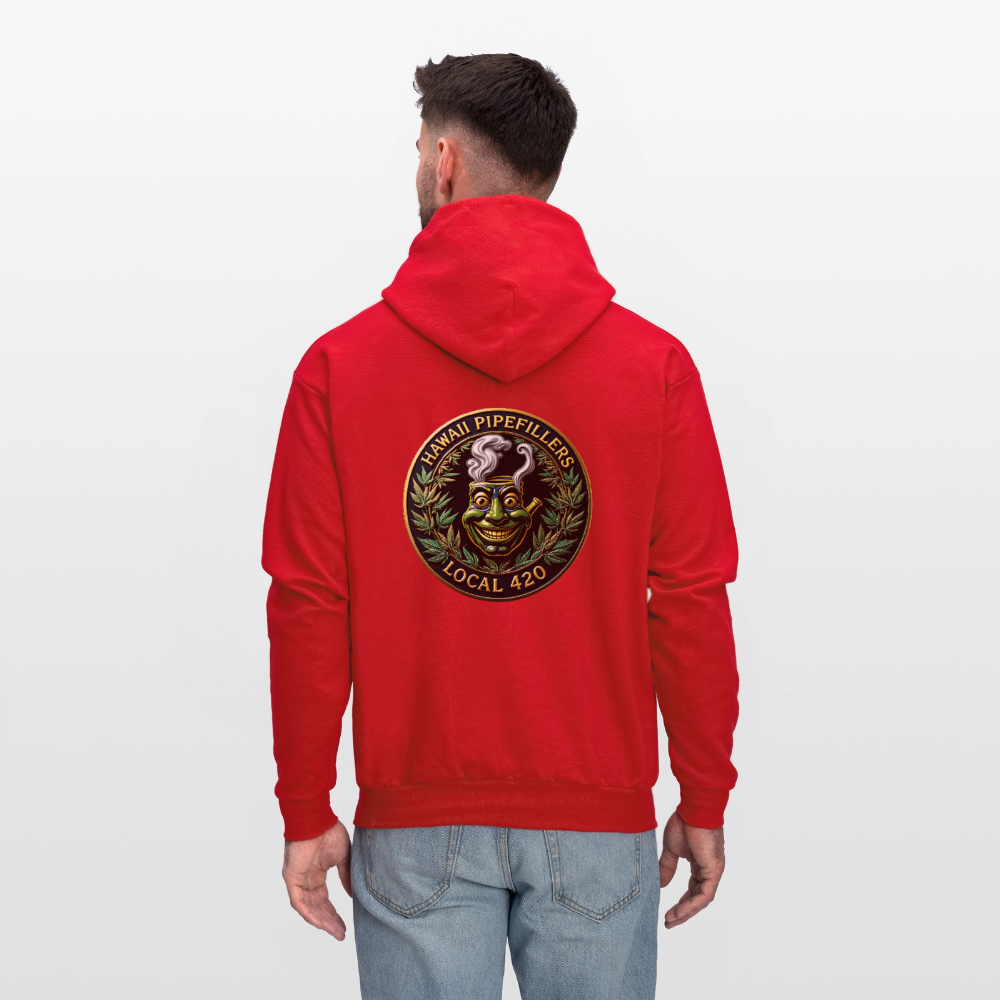 HAWAII PIPEFILLERS LOCAL 420 F/B DESIGN Men's Hoodie - red