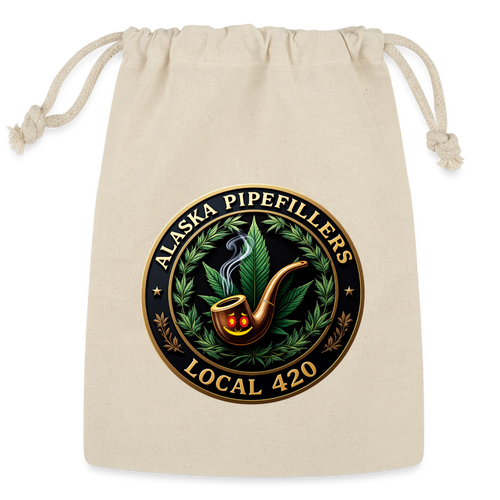 ALASKA PIPEFILLERS LOCAL 420 Reusable Gift Bag - Natural