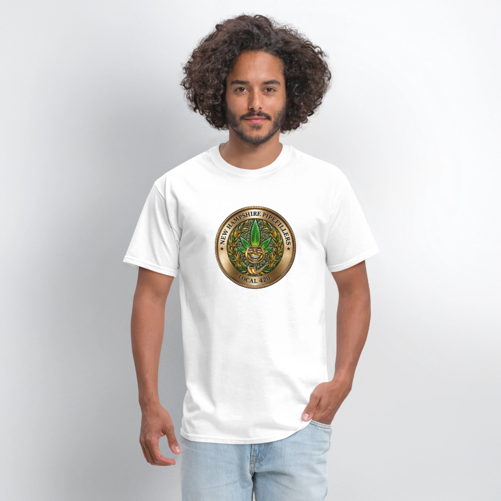NEW HAMPSHIRE PIPEFILLERS UNION LOCAL 420 Men's T-Shirt - white