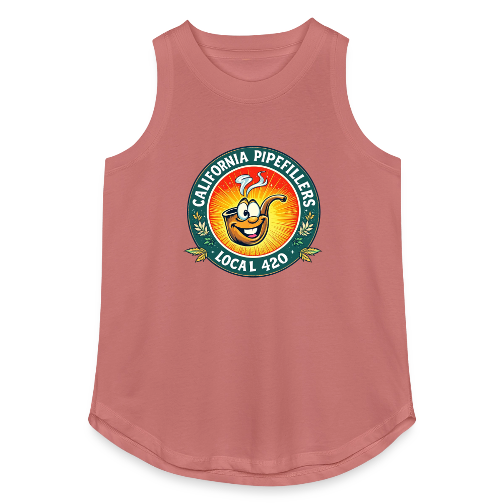CALIFORNIA PIPEFILLERS LOCAL 420 Women's Relaxed Tank Top - mauve