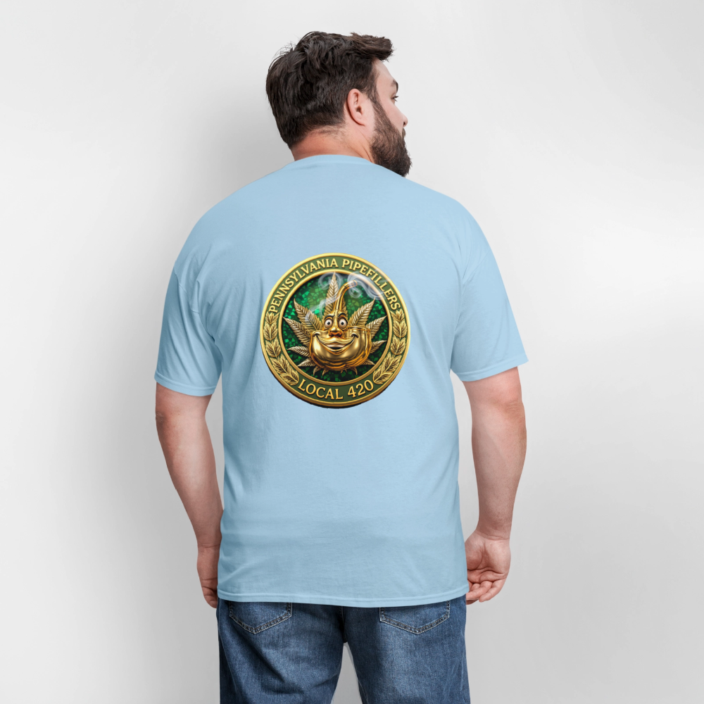 PENNSYLVANIA PIPEFILLERS LOCAL 420 F/B DESIGNS Men's T-Shirt - powder blue