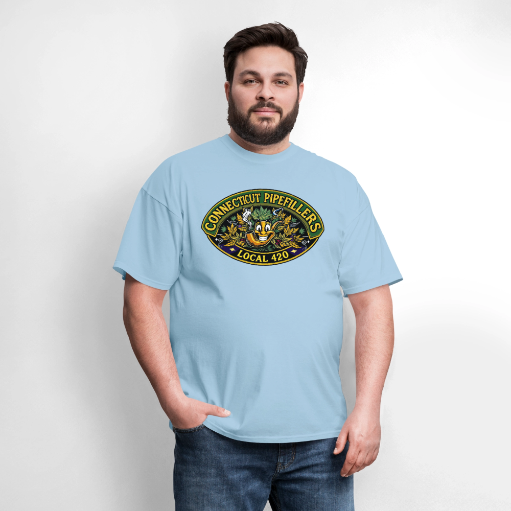 CONNECTICUT PIPEFILLERD LOCAL 420Men's T-Shirt - powder blue