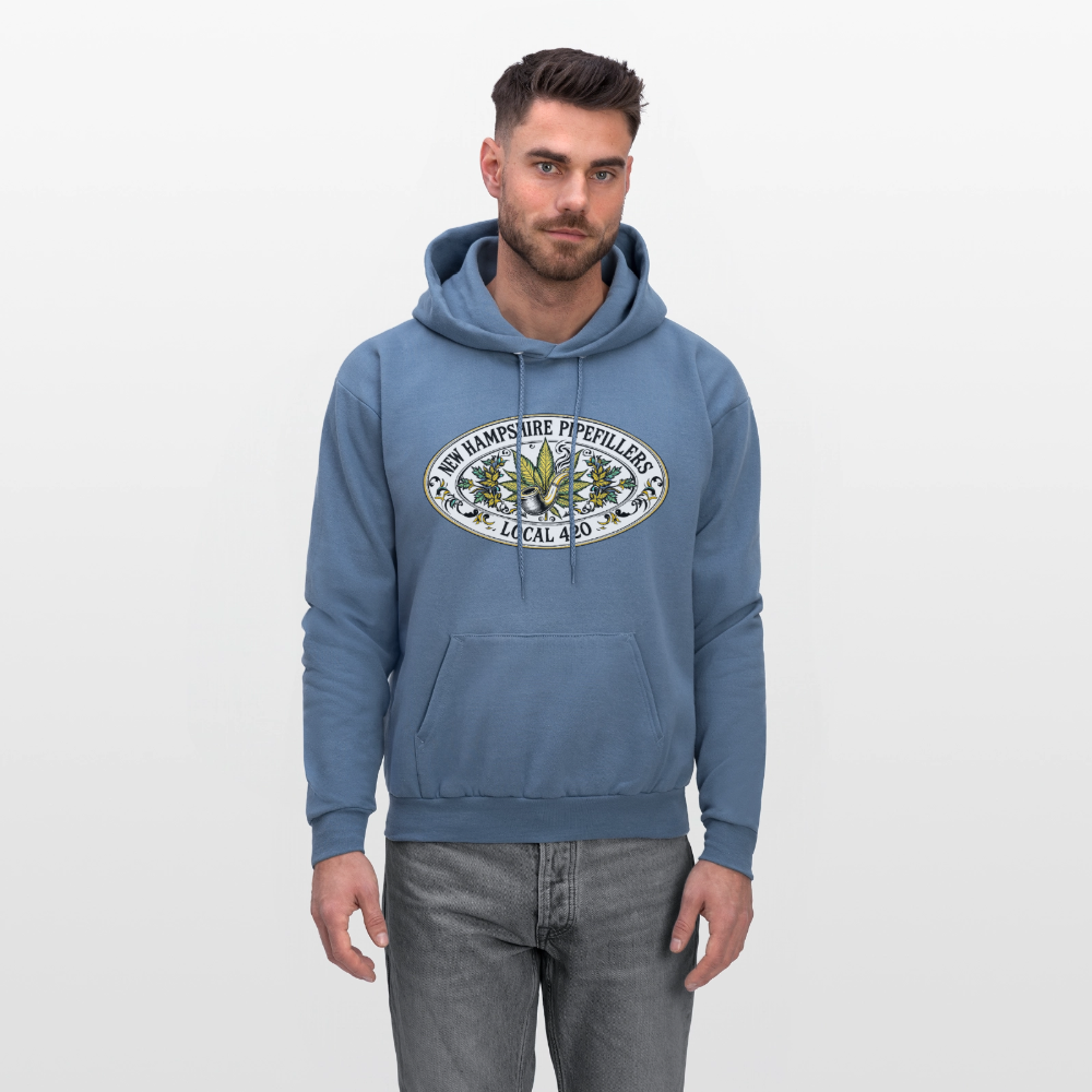 NEW HAMPSHIRE PIPEFILLERS LOCAL 420 Men's Hoodie - denim blue