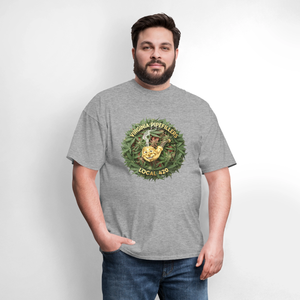 VIRGINIA PIPEFILLERS LOCAL 420 Men's T-Shirt - heather gray