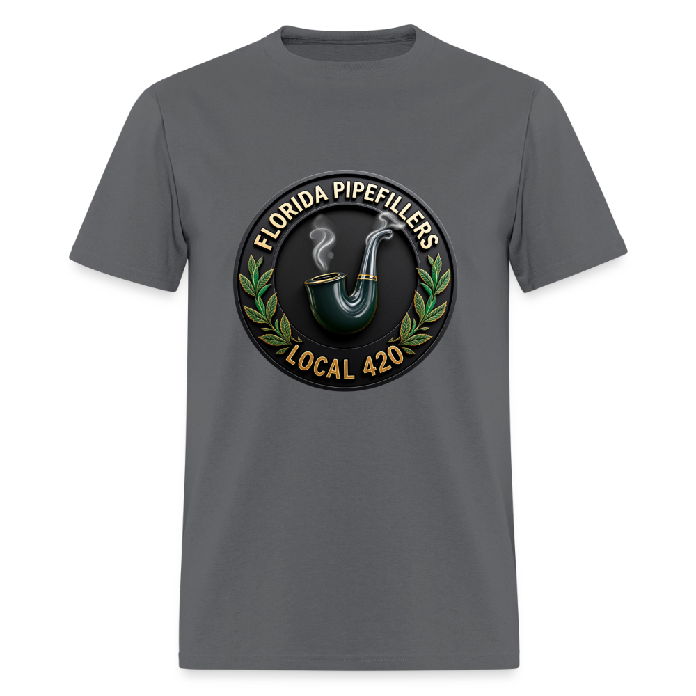 FLORIDA PIPEFILLERS LOCAL 420 Men's T-Shirt - charcoal