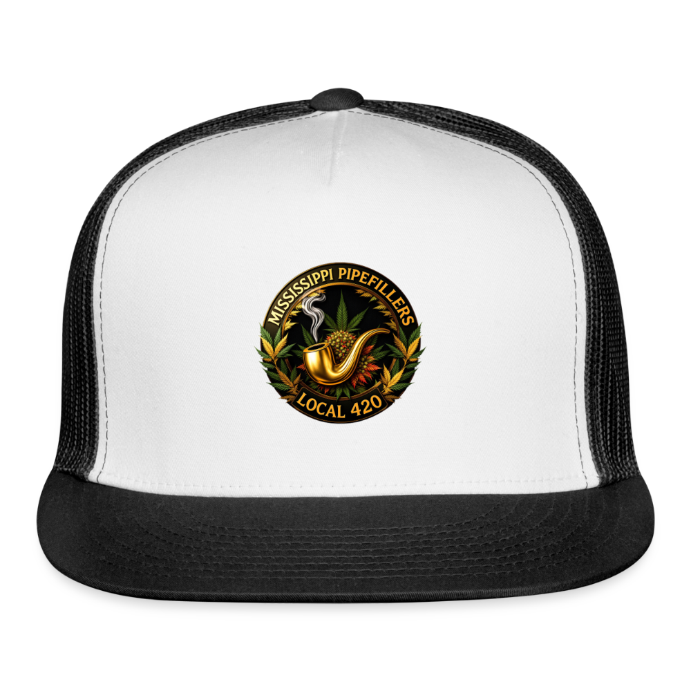 MISSISSIPPI PIPEFILLERS LOCAL 420 Trucker Hat - white/black