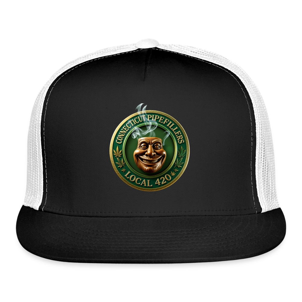 CONNECTICUT PIPEFILLERS LOCAL 420  Trucker Hat - black/white