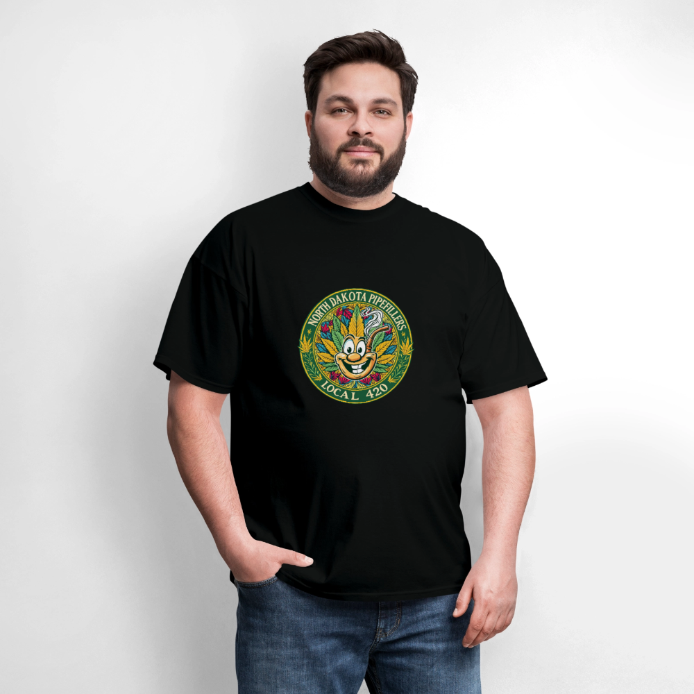 NORTH DAKOTA PIPEFILLERS LOCAL 420 Men's T-Shirt - black