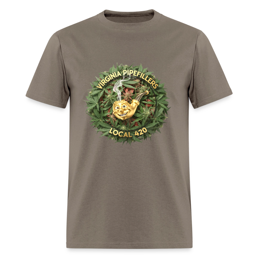 VIRGINIA PIPEFILLERS LOCAL 420 F/B DESIGN Men's T-Shirt - safari