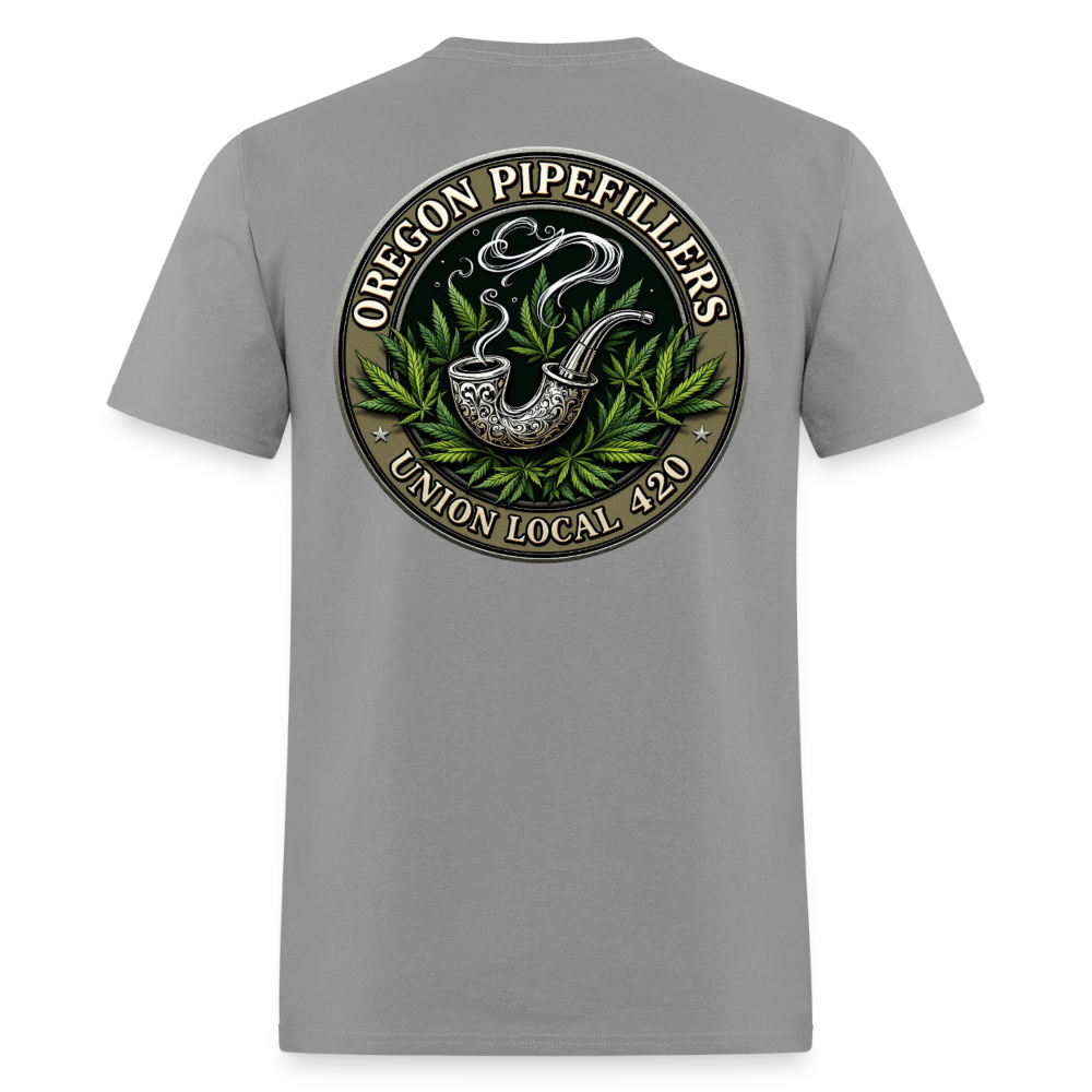 OREGON PIPEFILLERS LOCAL 420 2 EMBLEM Men's T-Shirt - rock
