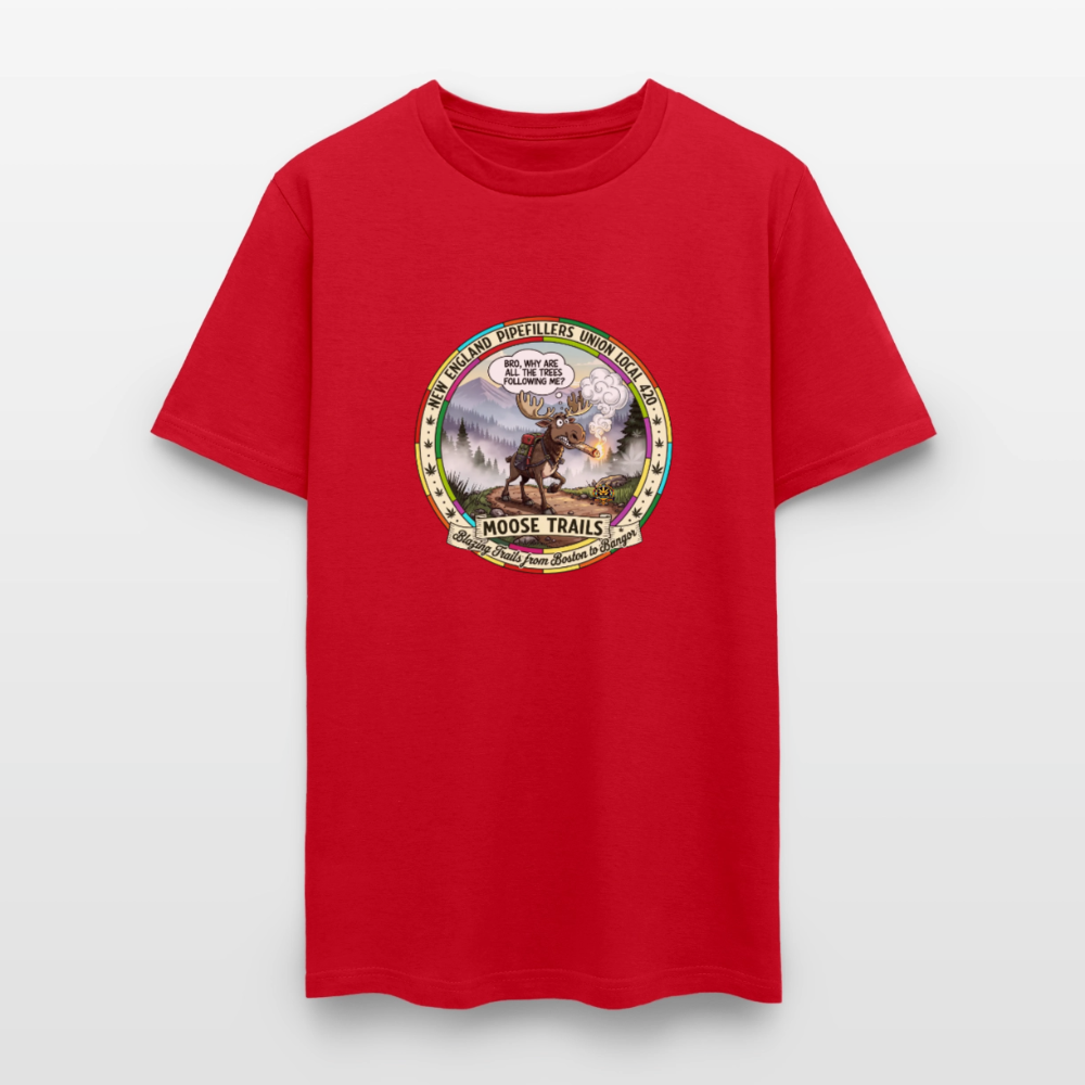 NEW ENGLAND PIPEFILLERS UNION LOCAL 420 "BRO" Soft Cotton Tee - red