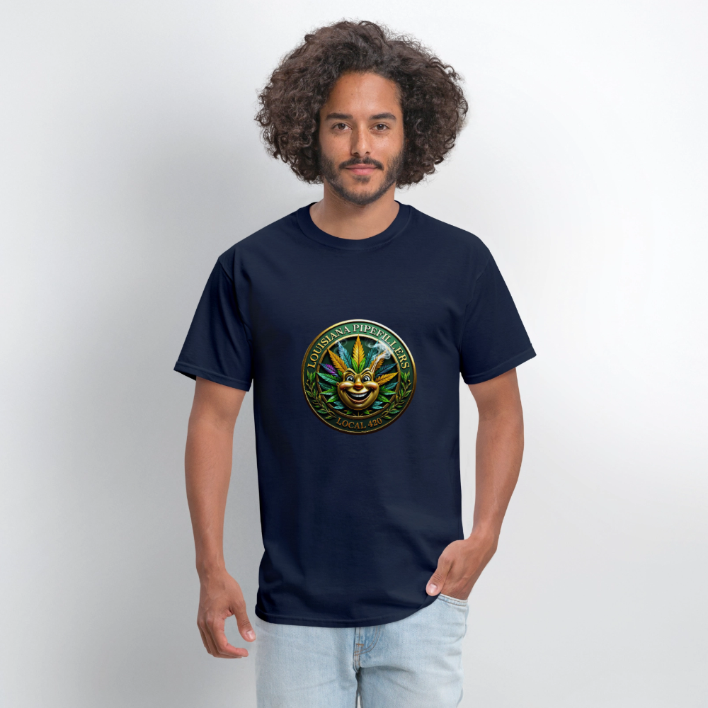 LOUISIANA PIPEFILLERS LOCAL 420 Men's T-Shirt - navy