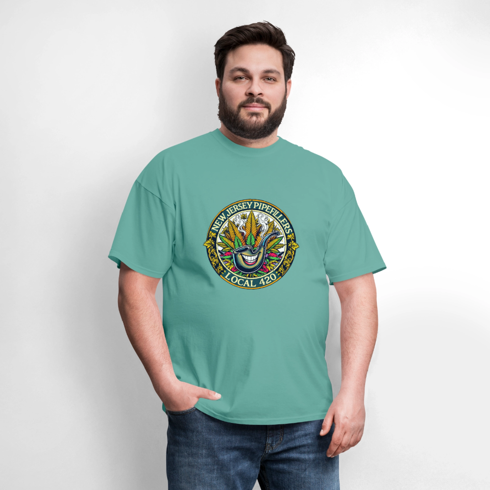NEW JERSEY PIPEFILLERS LOCAL 420  Men's T-Shirt - aquatic
