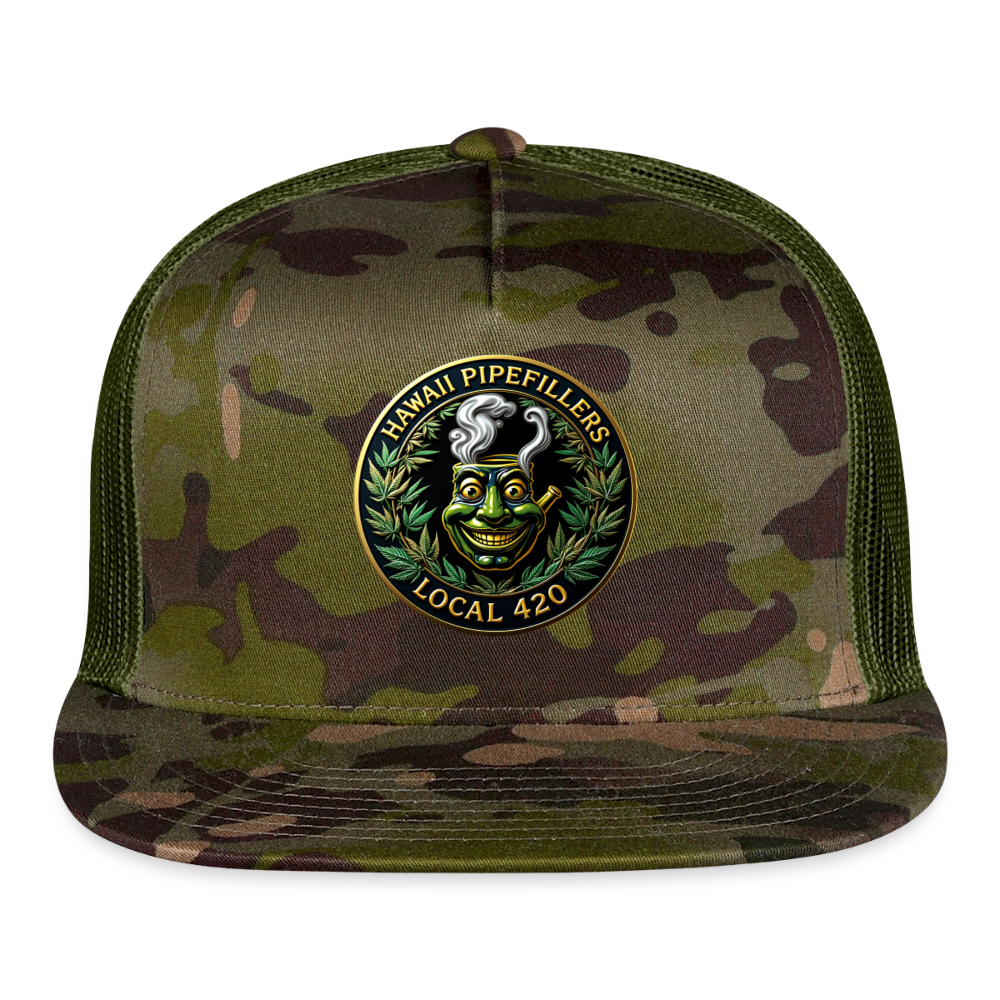 HAWAII PIPEFILLERS LOCAL 420 CAMO Trucker Hat - MultiCam\green