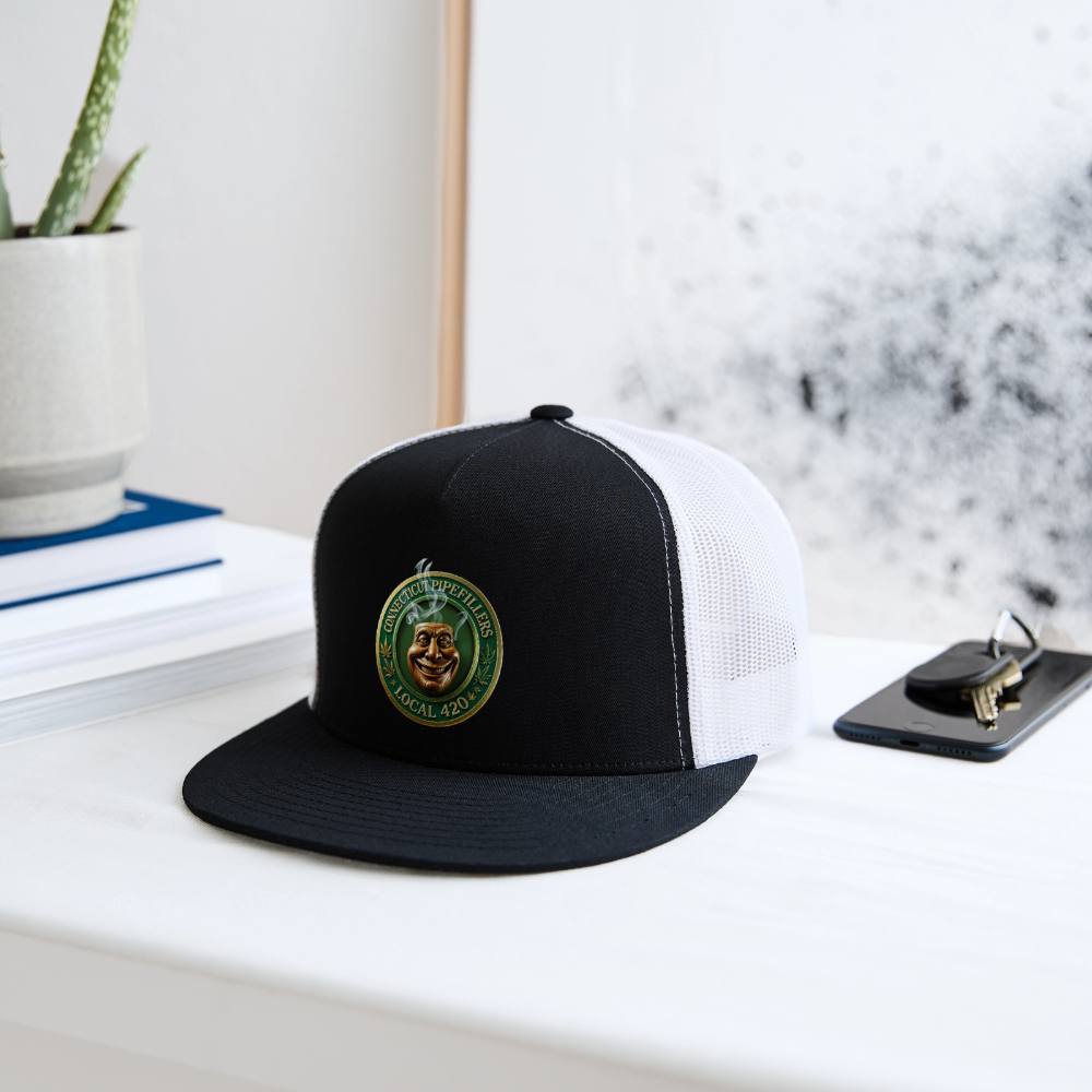 CONNECTICUT PIPEFILLERS LOCAL 420  Trucker Hat - black/white