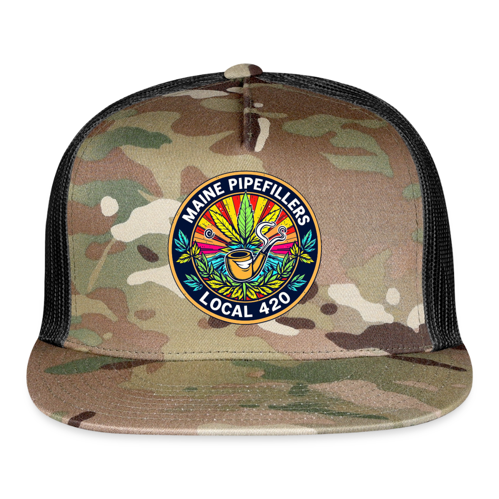MAINE PIPEFILLERS LOCAL 420 CAMO Trucker Hat - MultiCam\black