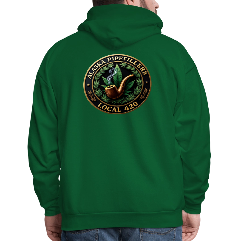 ALASKA PIPEFILLERS LOCAL 420 F/B DESIGN Men's Hoodie - forest green