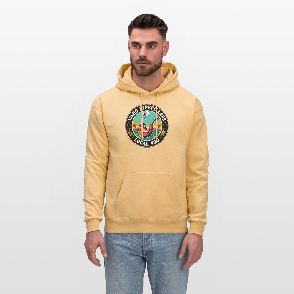 IDAHO PIPEFILLERS LOCAL 420 F/B DESIGN Men's Hoodie - light gold 