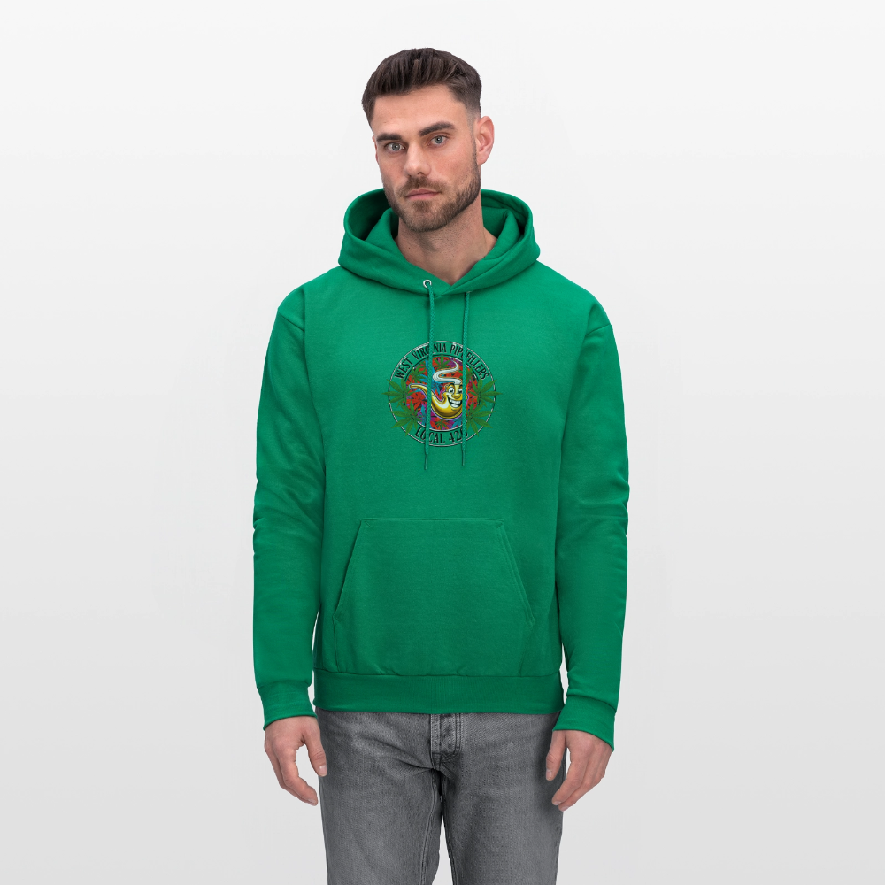 WEST VIRGINIA PIPEFILLERS LOCAL 420 F/B DESIGN  Men's  Hoodie - kelly green