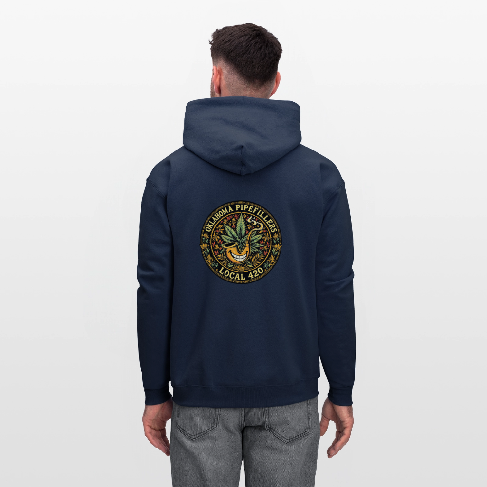 OKLAHOMA PIPEFILLERS LOCAL 420  F/B DESIGNS Men's Hoodie - navy