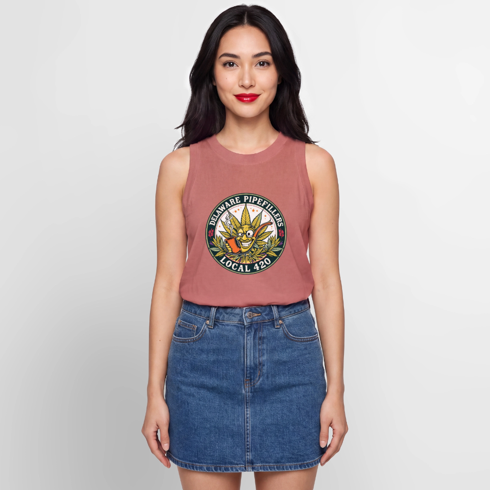 DELAWARE PIPEFILLERS LOCAL 420 Women's Relaxed Tank Top - mauve