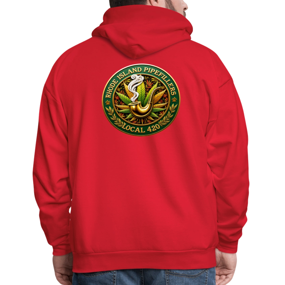 RHODE ISLAND PIPEFILLERS LOCAL 420 F/B DESIGNS Men's Hoodie - red