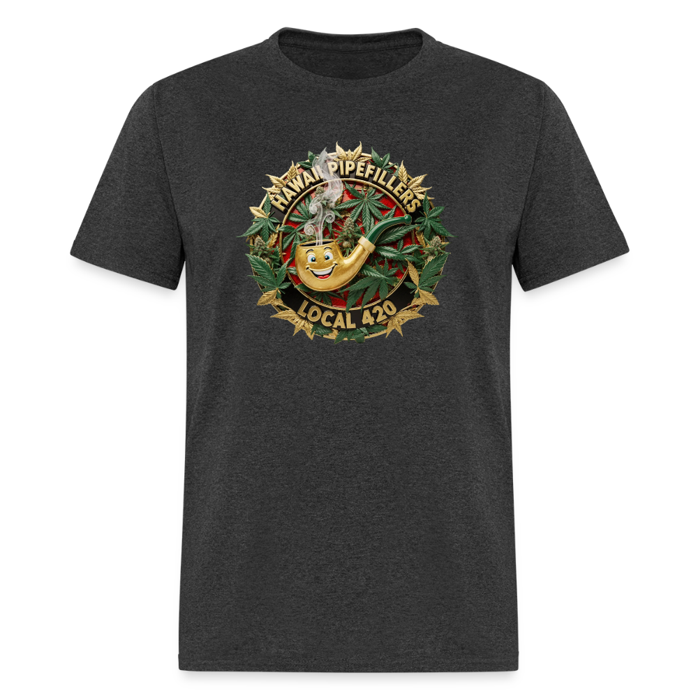HAWAII PIPEFILLERS LOCAL 420 F/B DESIGN Men's T-Shirt - heather black