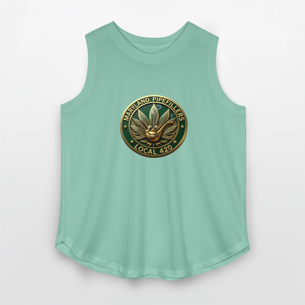MARYLAND PIPEFILLERS LOCAL 420 Women's Curvy Relaxed Tank Top - saltwater
