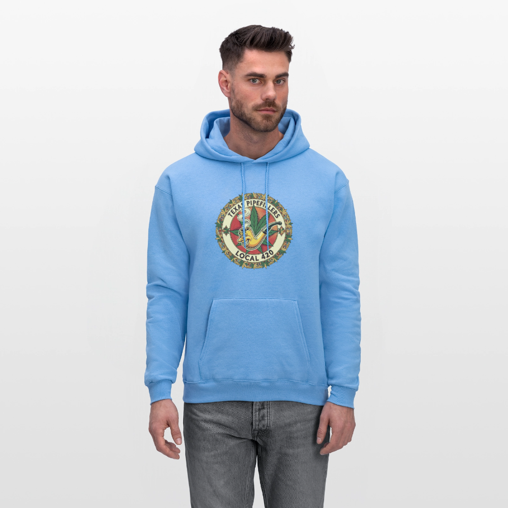 TEXAS PIPEFILLERS LOCAL 420 Men's Hoodie - carolina blue