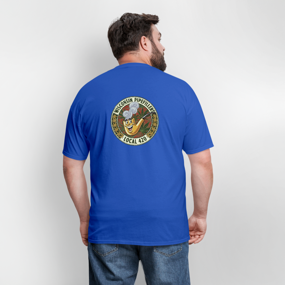 WISCONSIN PIPEFILLERS LOCL 420 F/B DESIGN Men's T-Shirt - royal blue