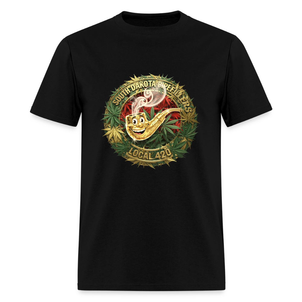 SOUTH DAKOTA PIPEFILLERS LOCAL 420 Men's T-Shirt - black