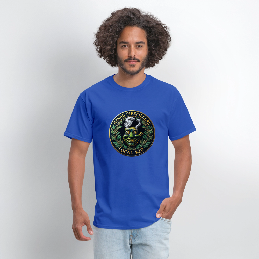 HAWAII PIPEFILLERS LOCAL 420 Men's T-Shirt - royal blue
