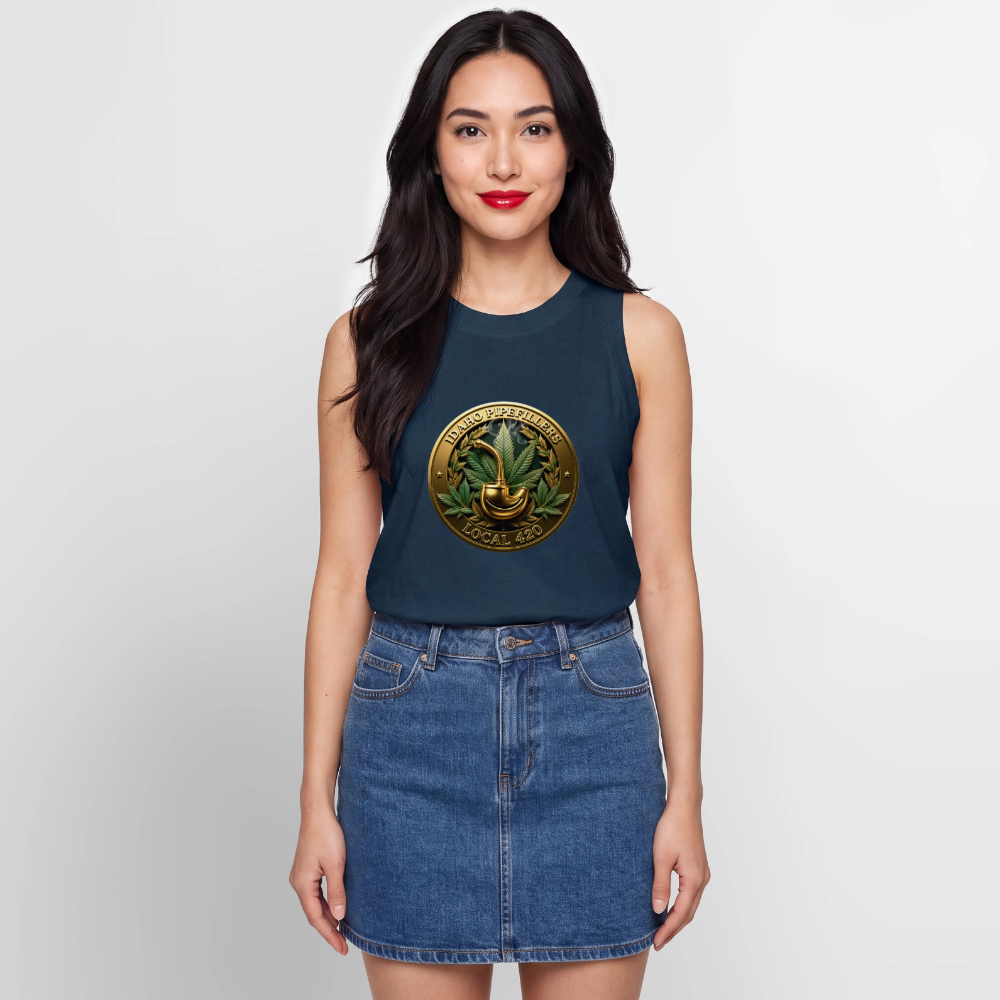 IDAHO PIPEFILLERS LOCAL 420 Women's Relaxed Tank Top - denim