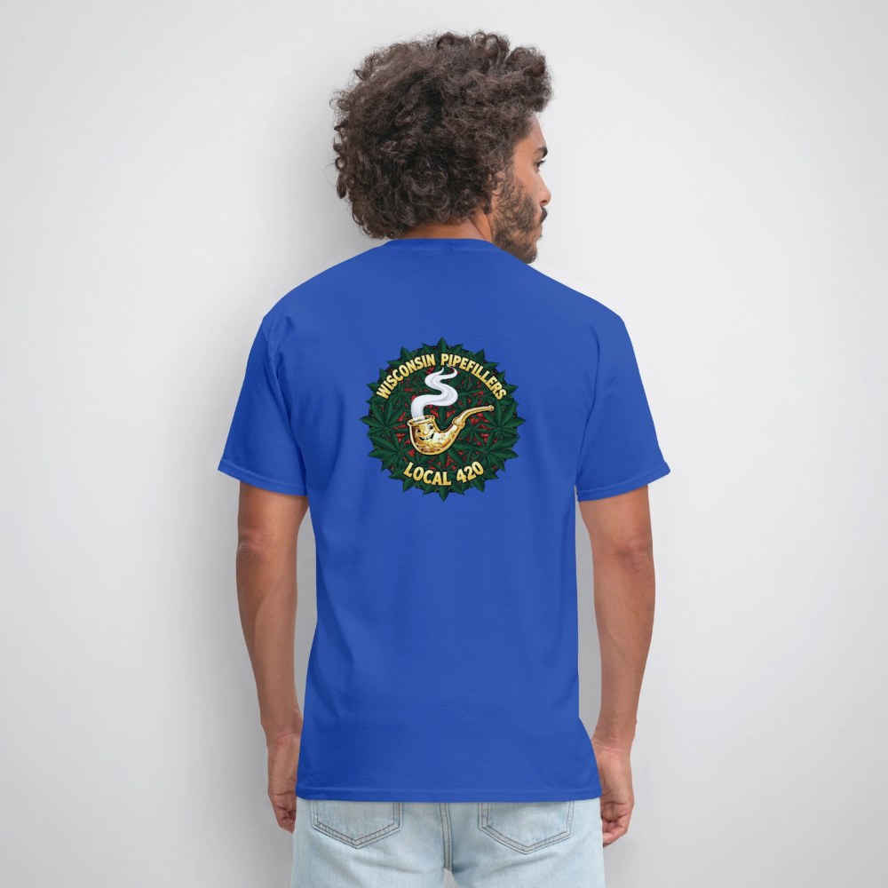 WISCONSIN PIPEFILLERS LOCAL 420 Men's T-Shirt - royal blue