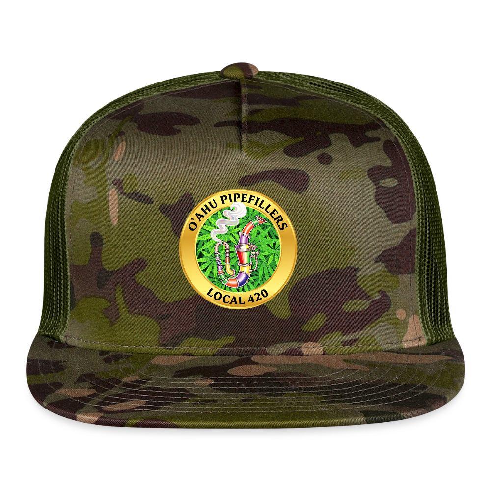 O'AHU PIPEFILLERS LOCAL 420 CAMO Trucker Hat - MultiCam\green