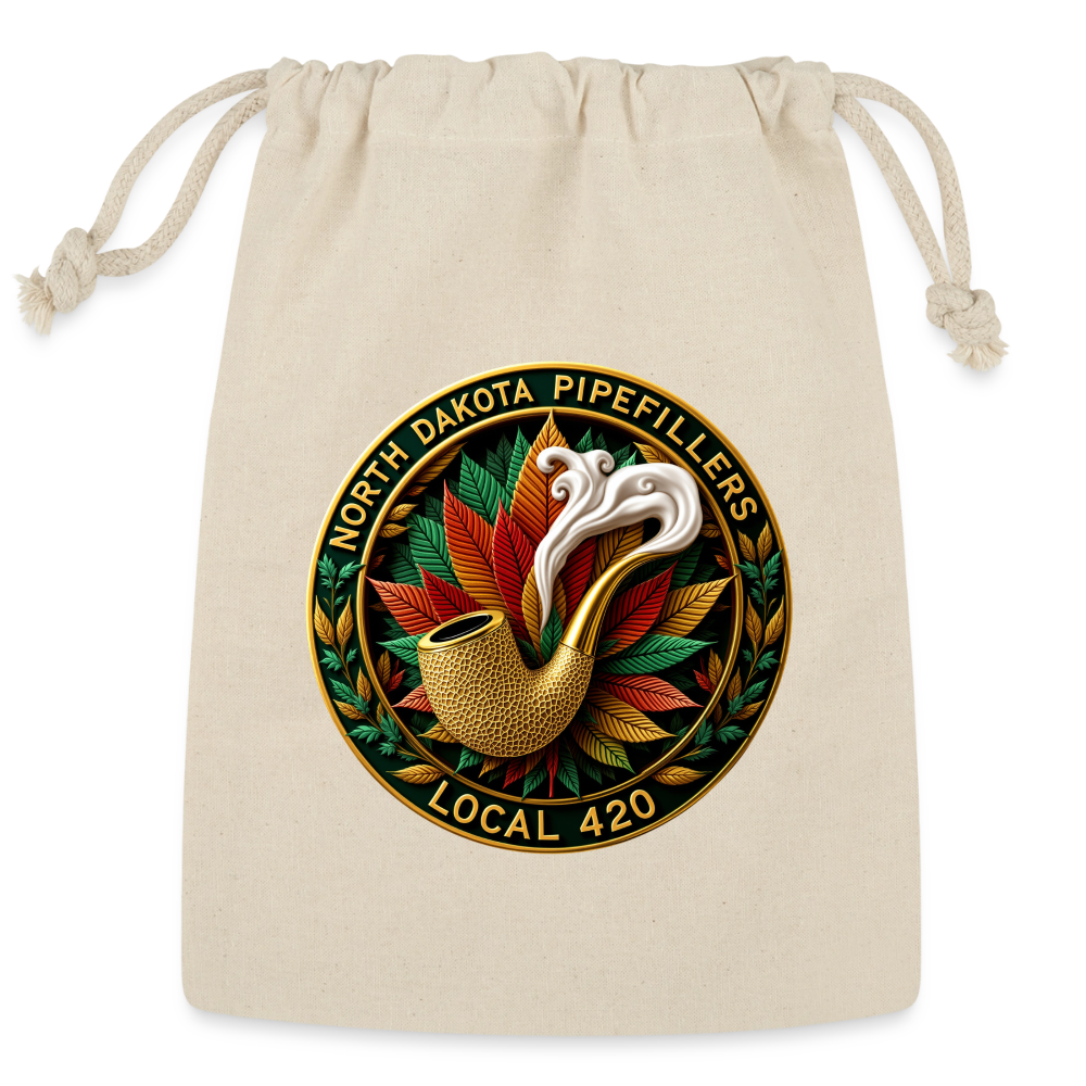NORTH DAKOTA PIPEFILLERS LOCAL 420 Reusable Gift Bag - Natural