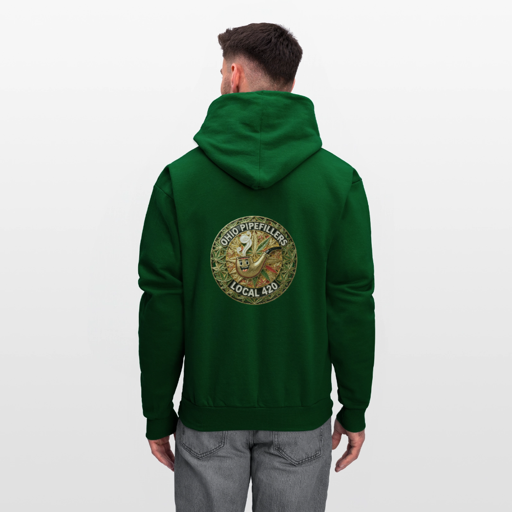 OHIO PIPEFILLERS LOCAL 420  F/B DESIGNS Men's Hoodie - forest green