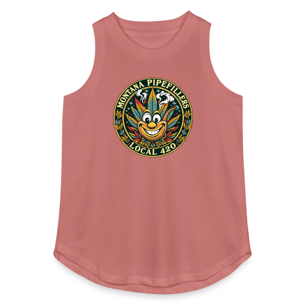 MONTANA PIPEFILLERS LOCAL 420 Women's Relaxed Tank Top - mauve