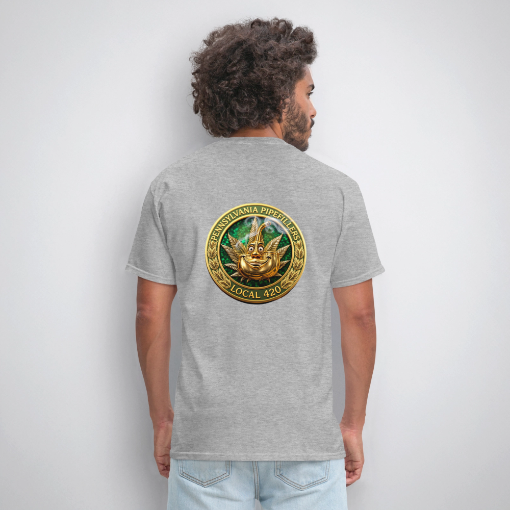 PENNSYLVANIA PIPEFILLERS LOCAL 420 F/B DESIGNS Men's T-Shirt - heather gray