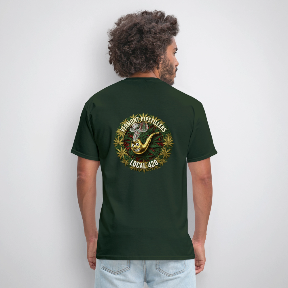 VERMONT PIPEFILLERS LOCAL 420 Men's T-Shirt - forest green