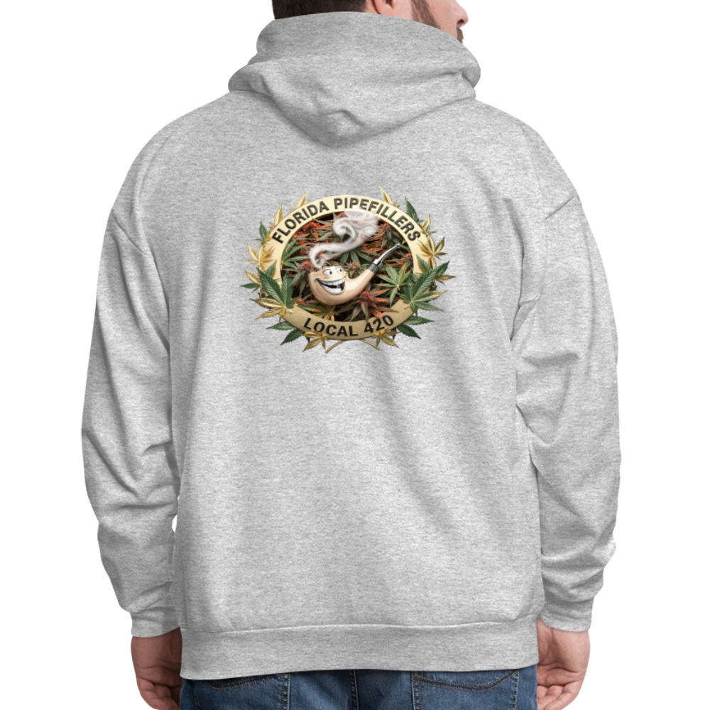 FLORIDA PIPEFILLERS LOCAL 420 F/B DESIGN Men's Hoodie - heather gray